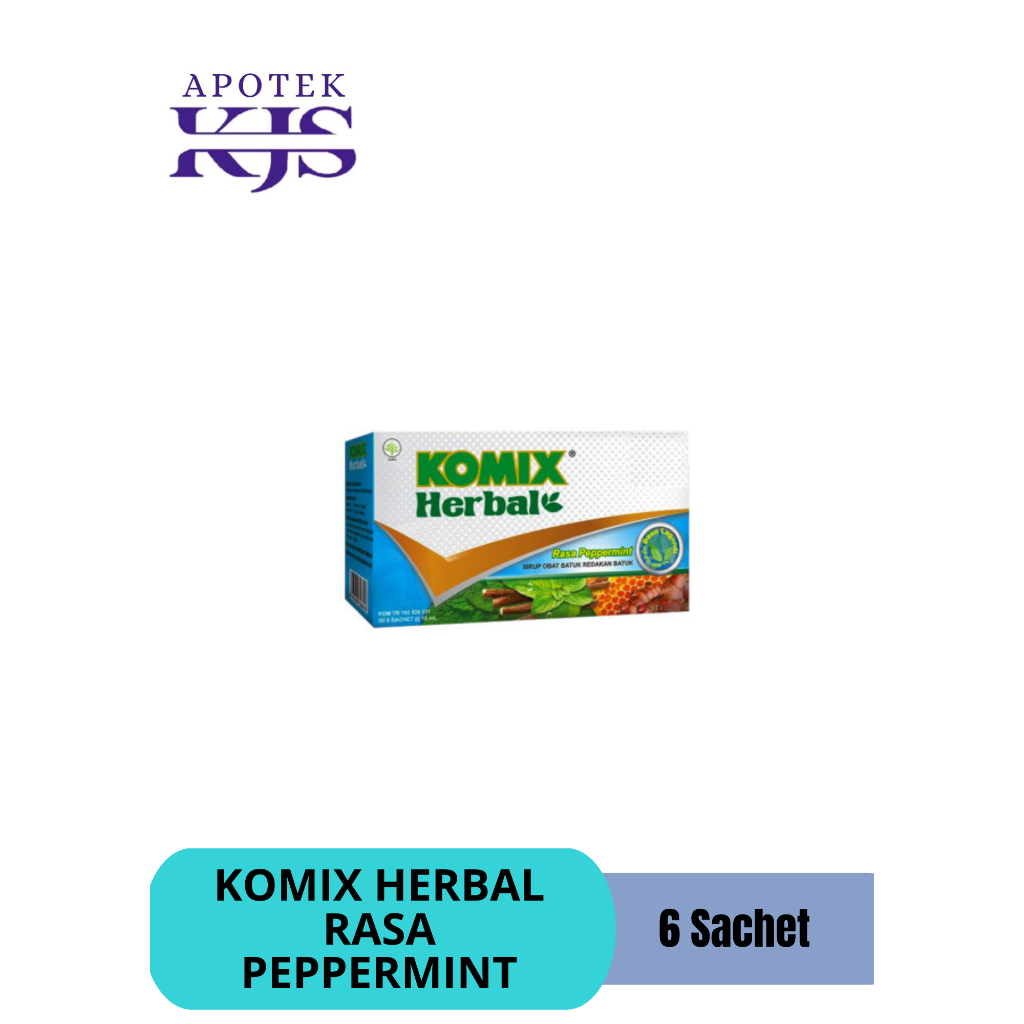 

Komix Herbal Pappermint Sachet 1 Pack (6 Sachet)