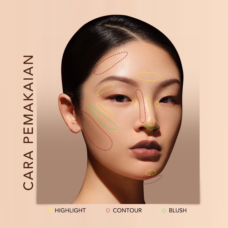 [BISA COD] YOU Sparkling Face Palette - Face Palette - Blush On Contour Palette - Contour Palette - Blush On YOU