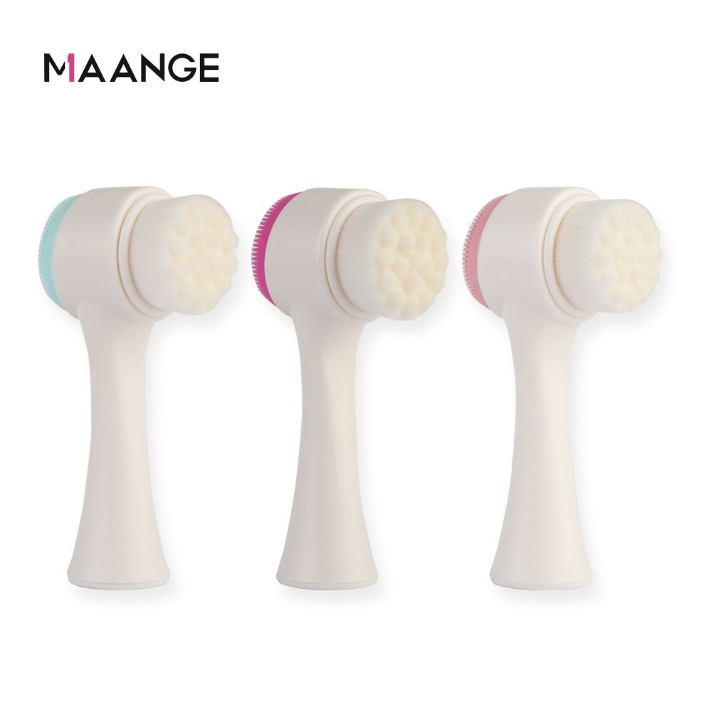 Original Maange Facial Cleaning Brush Sikat Pembersih Wajah Dua Sisi