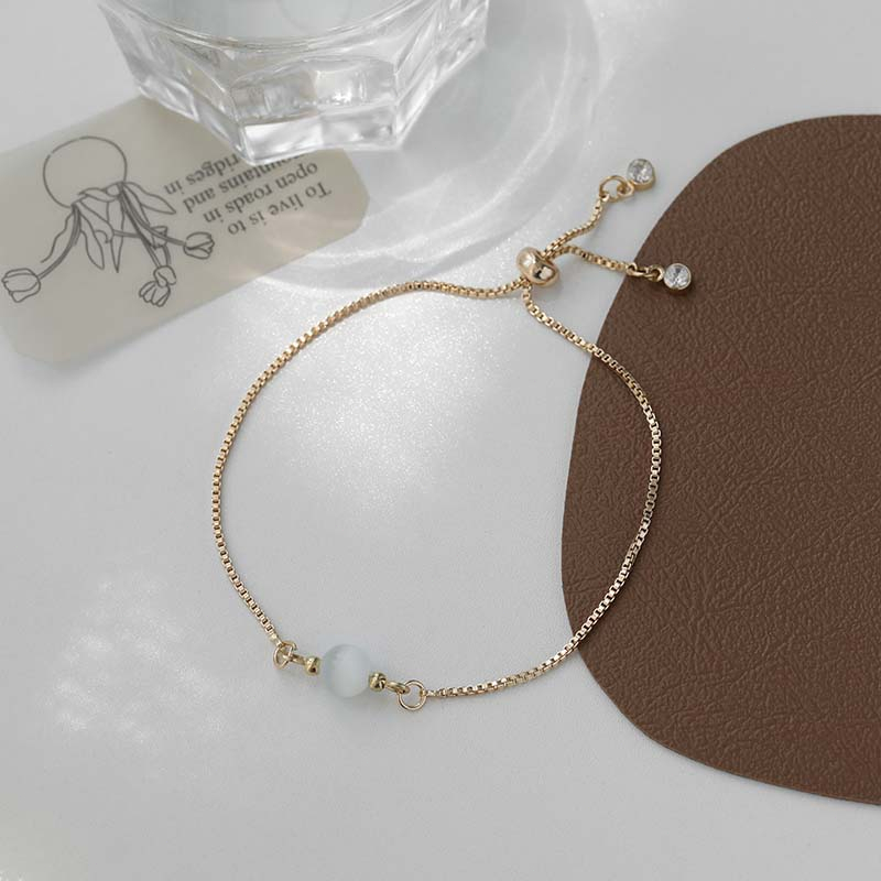 COD❤️Gelang Wanita Cat Eye Korea Fashion Mewah Yang Dapat Disesuaikan Gelang Vintage Sederhana