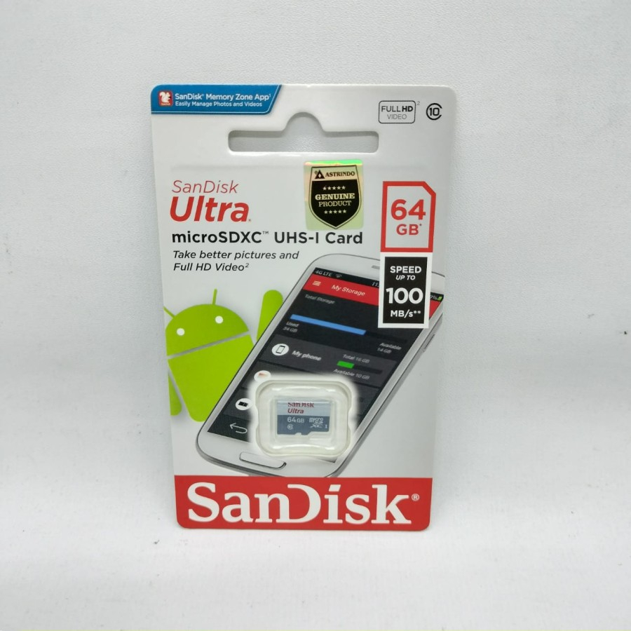 Sandisk Ultra micro sd card 32/64/128/256GB Garansi Resmi