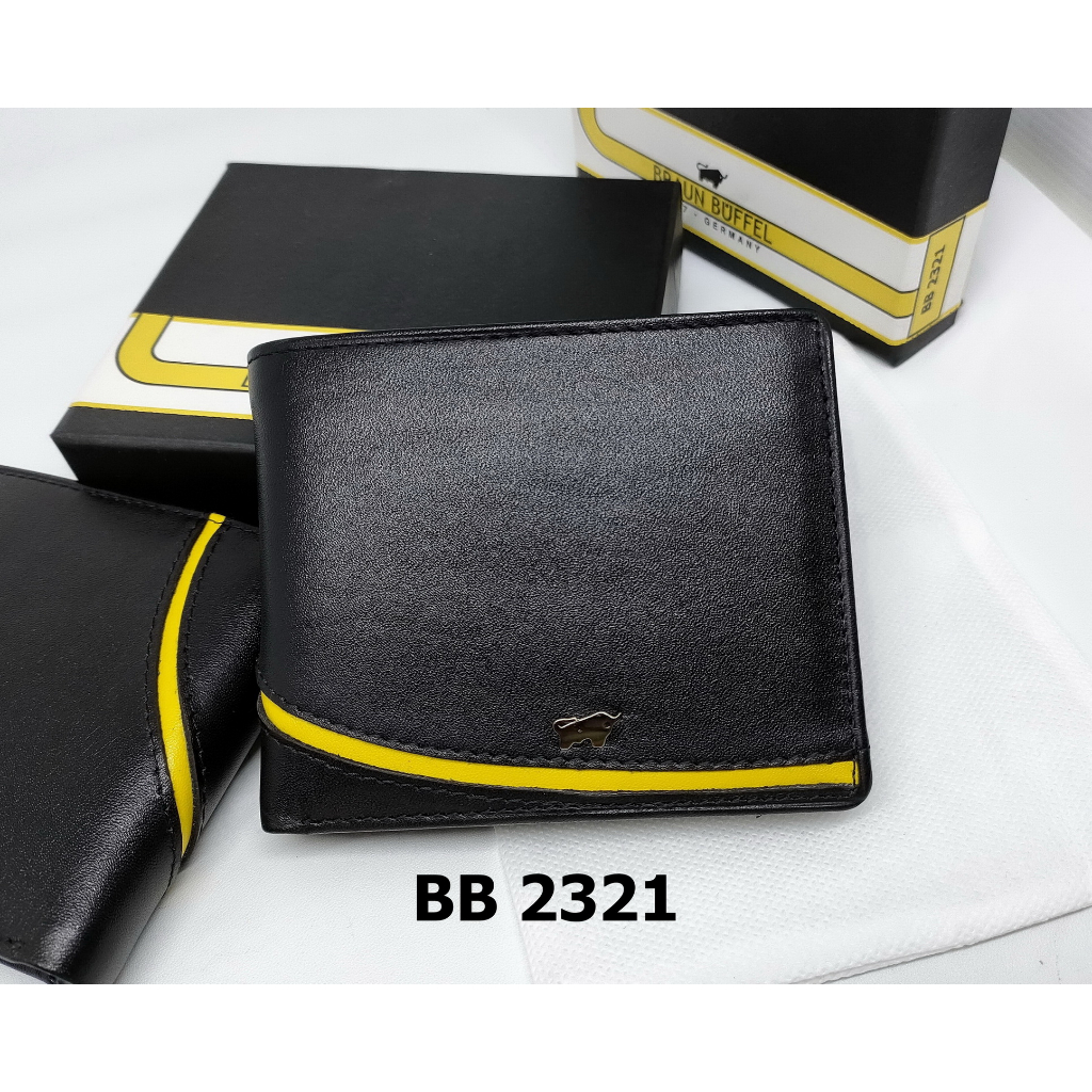 Dompet Pria Kulit Braun Buffel BB 2321 Bifold Black