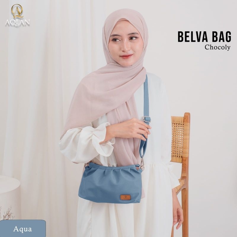 TAS SELEMPANG BELVA BAG BY AQLAN BAHAN CHOCOLY ANTI AIR PREMIUM