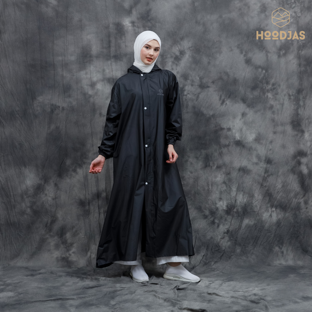 HOODJAS Jas Hujan Gamis / Jas Hujan Hijab / Jas Hujan Dewasa Wanita Muslimah / Jas Hujan Rok