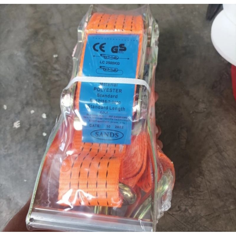 Ratchet tie down track belt 4 ton 10 meter cargo Lashing belt  lebar 50 mm