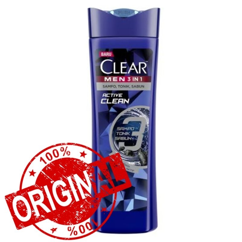 SHAMPO CLEAR MEN 3-IN-1 ACTIVE CLEAN 160ML
