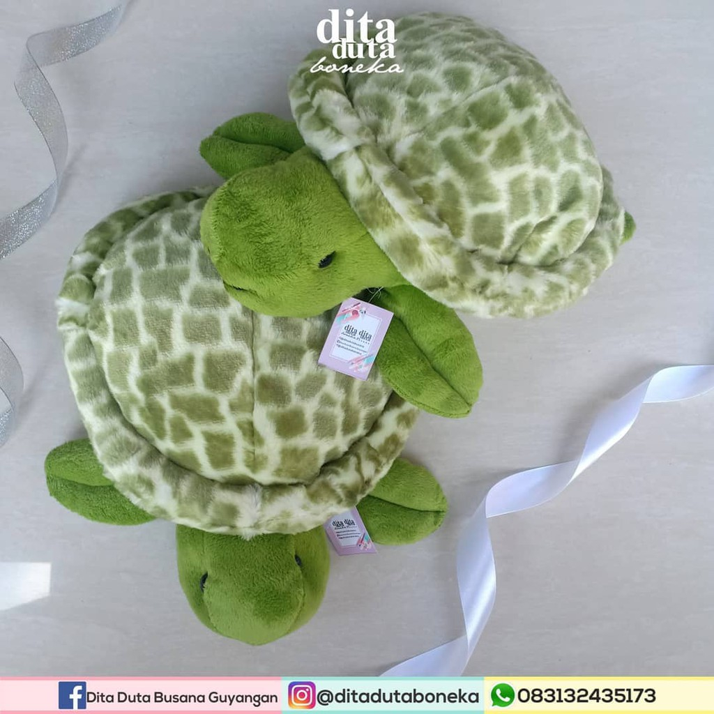 Mainan anak boneka kura2 lucu ukuran 30 cm bahan plush  yelvo kado hadiah ulang tahun