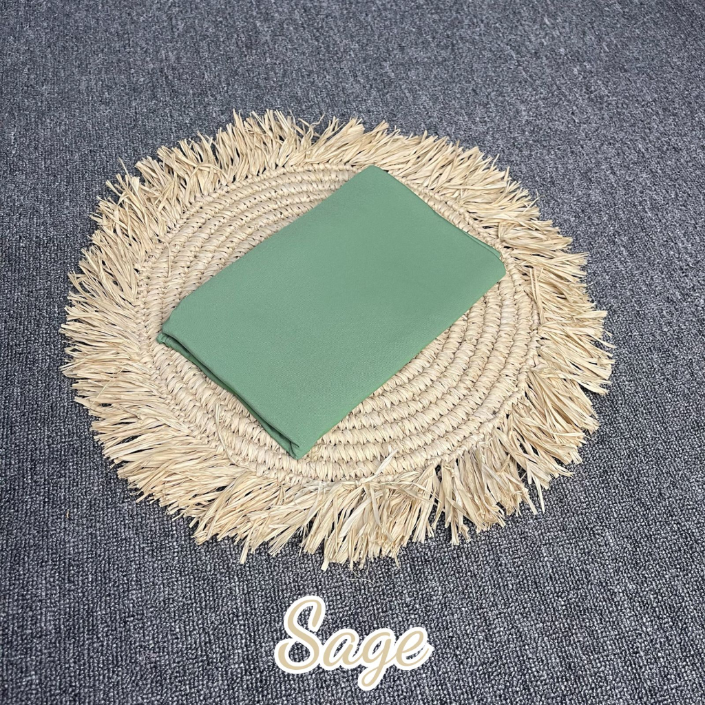 Pashmina Kaos Jersey II Hijab Jersey II Pashmina Mleyot Flowly-SAGE