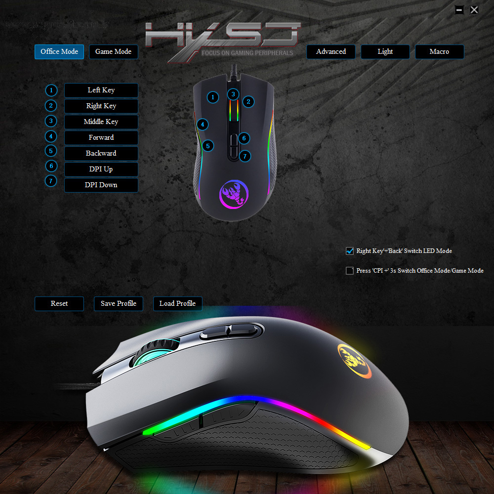 iFeelTech - HXSJ A869 WIRED GAMING MOUSE RGB MOUSE GAMING