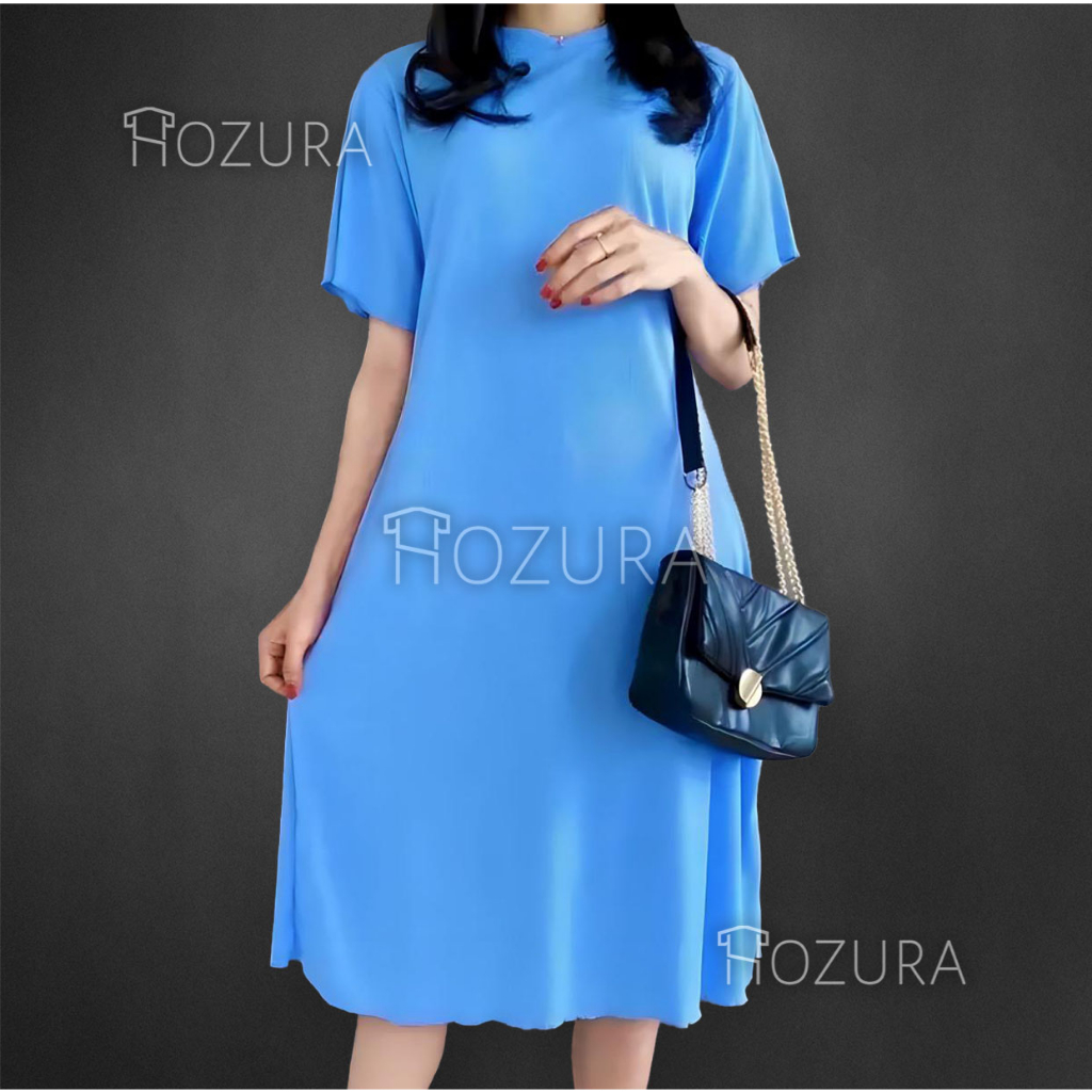 Hozura - Dress Midi Knit Premium - Semi Daster - Slit Lucy Atasan Wanita Knit Hornet Dress Crinkle Midi Casual Gamis Midi Dres Wanita Muslimah Airflow Crincle Crinckle Btcsolo Termurah Kaos Polos Midi Dress Dress Rajut Sandra Rajut Premium Quality Import