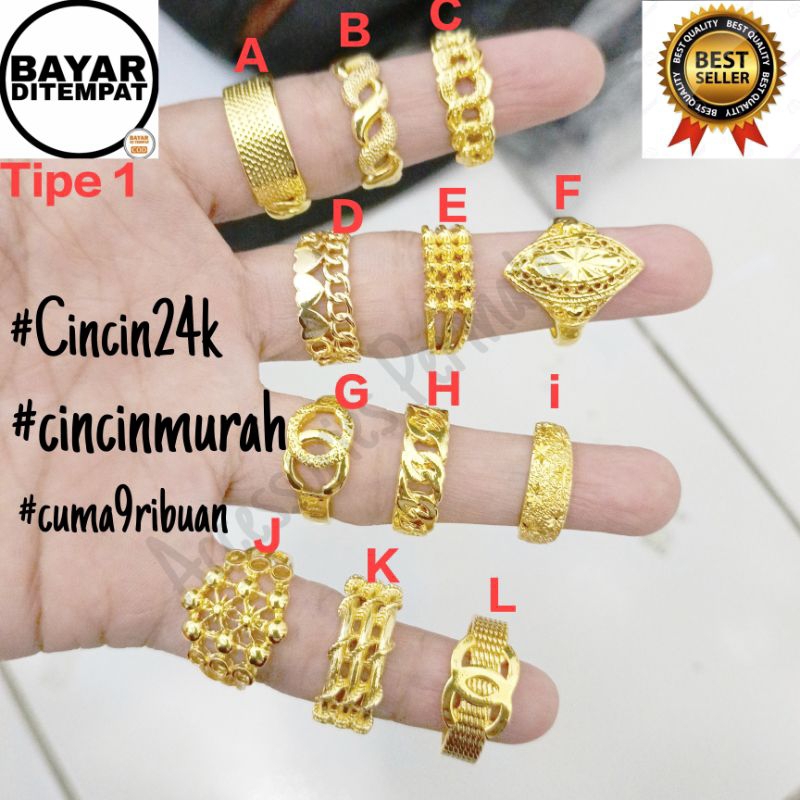 Cincin 24K Model Emas Terbaru Aneka Model