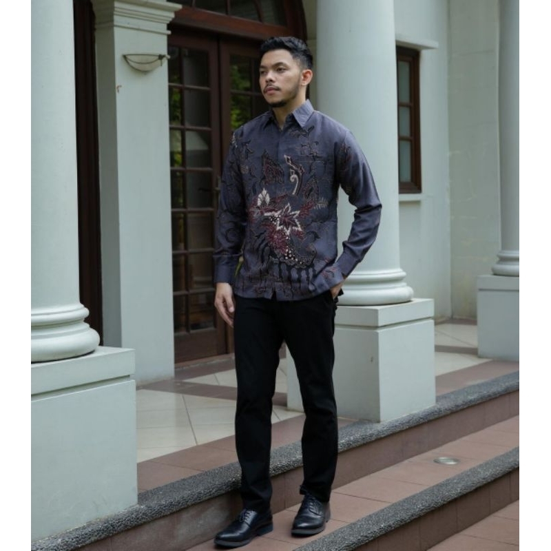 Kemeja batik pria lengan panjang batik modern motif terbaru