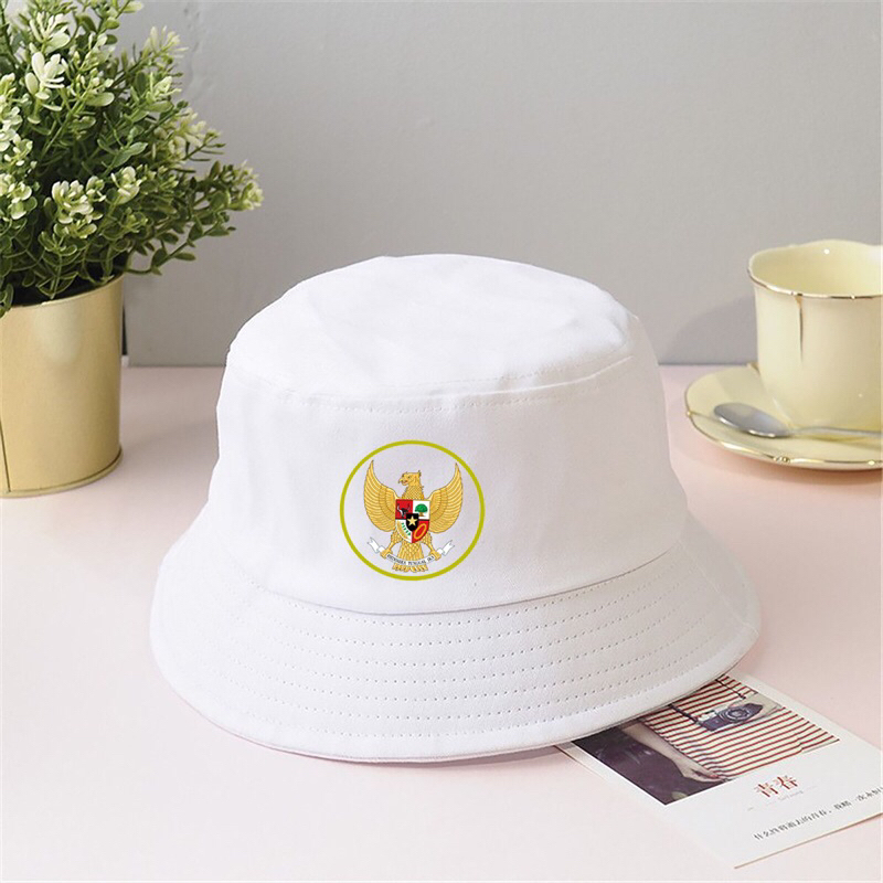 Topi BUCKET Garuda - PUTIH