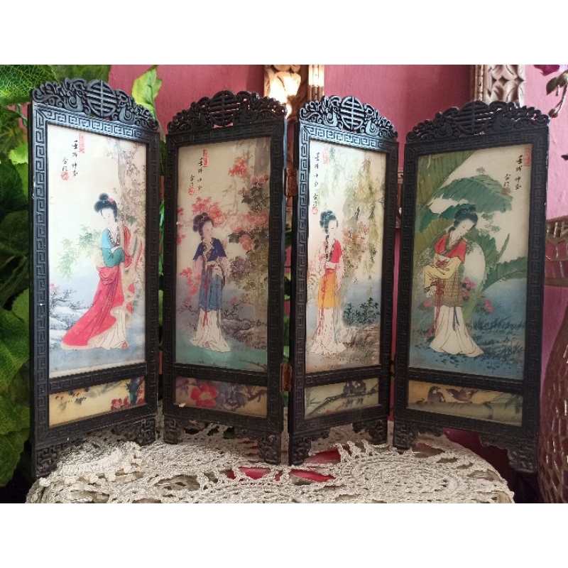 Pajangan Sketsel kuno,Antik dewi dewi Cantik  China P:44cm T:27cm