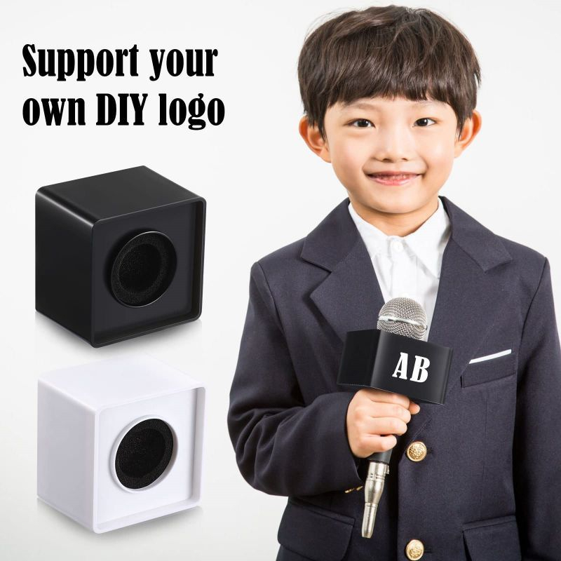 Mic Flag Mic Interview Cube Logo Flag Station Mic Holder Mic Reporter Microphone Holder