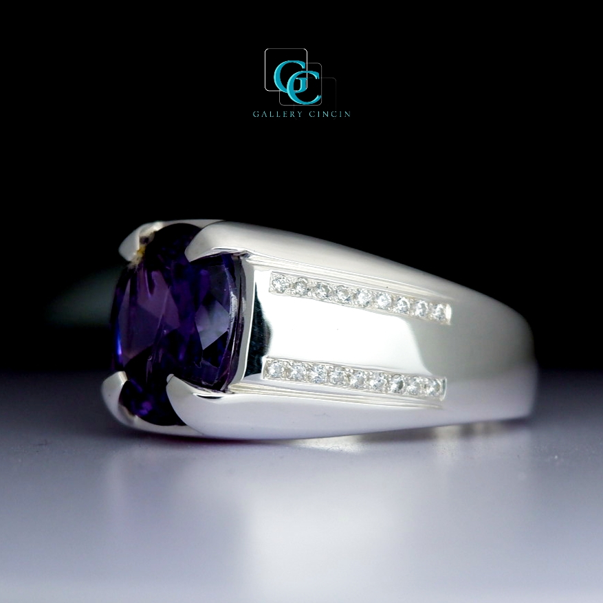 Cincin perak berkualitas cincin pria ikat batu akik permata 142