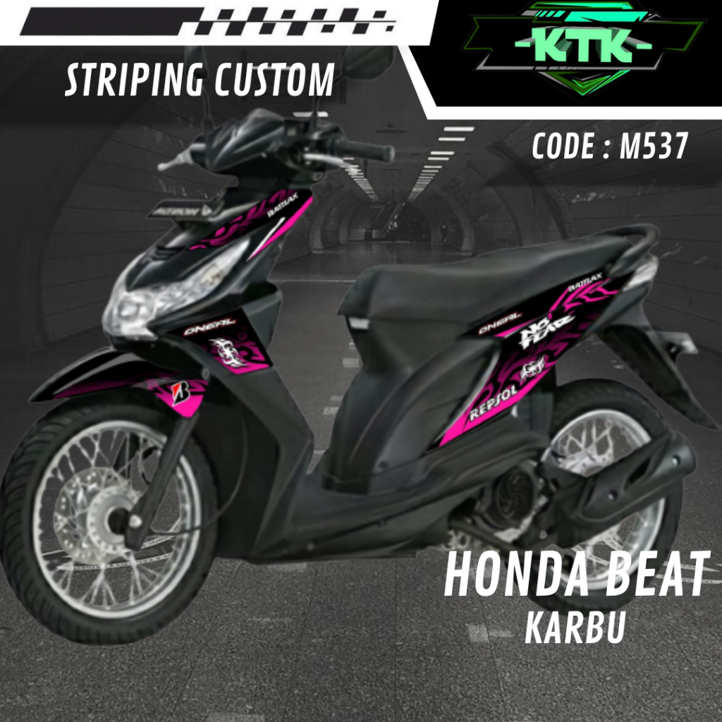 Lis Stiker Striping Honda Beat Karbu Lawas Old Lama M537 List Sticker Aksesoris  Variasi Modifikasi 