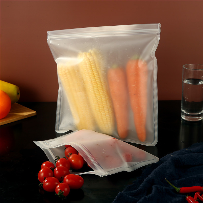 REUSABLE SILICONE FOOD BAG KANTONG PENYIMPANAN MAKANAN KEDAP UDARA ZIPPER POUCH / KANTONG MAKANAN