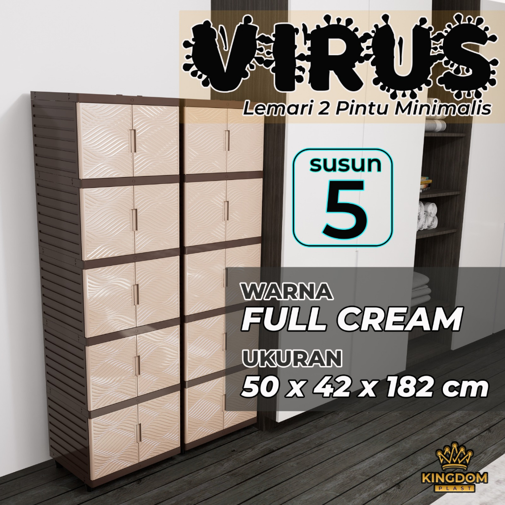 LEMARI 2 PINTU / RAK 2 PINTU / LEMARI SUSUN / LEMARI SERBAGUNA PLASTIK MINIMALIS