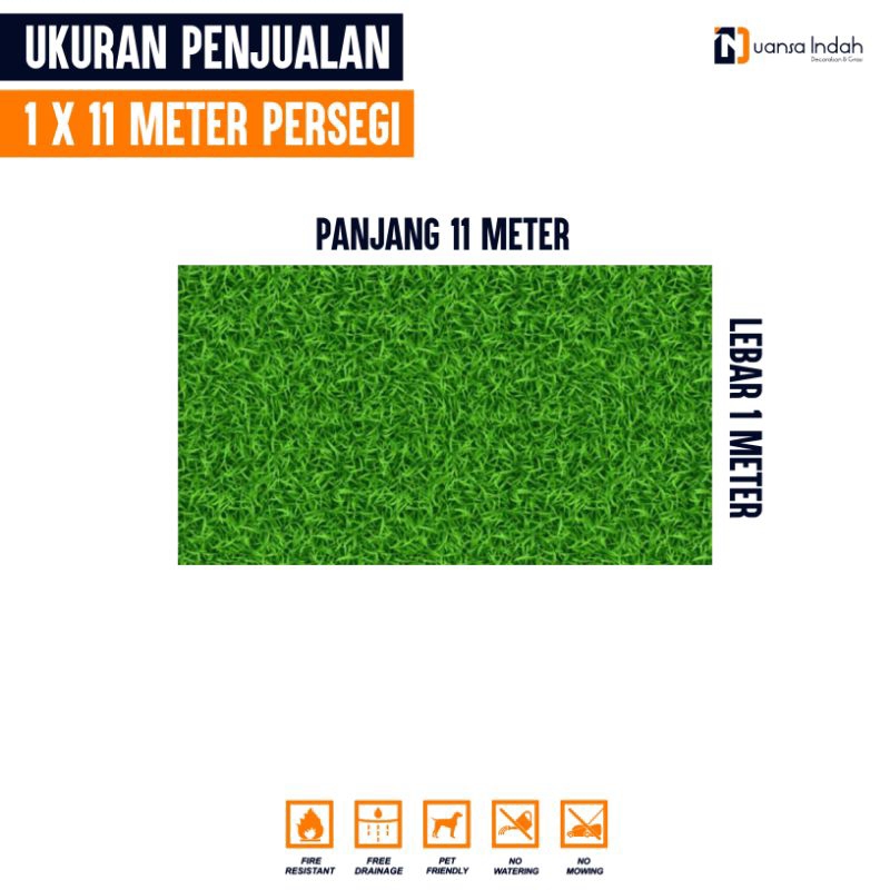 RUMPUT SINTETIS SWISS PREMIUM UKURAN 1x11 METER