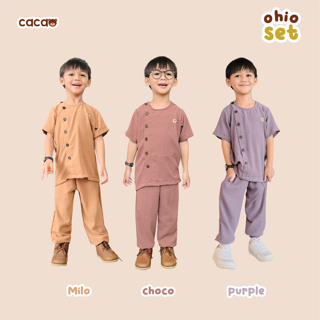 Ohio Set / One Set Anak/ Baju Anak / Crinkle