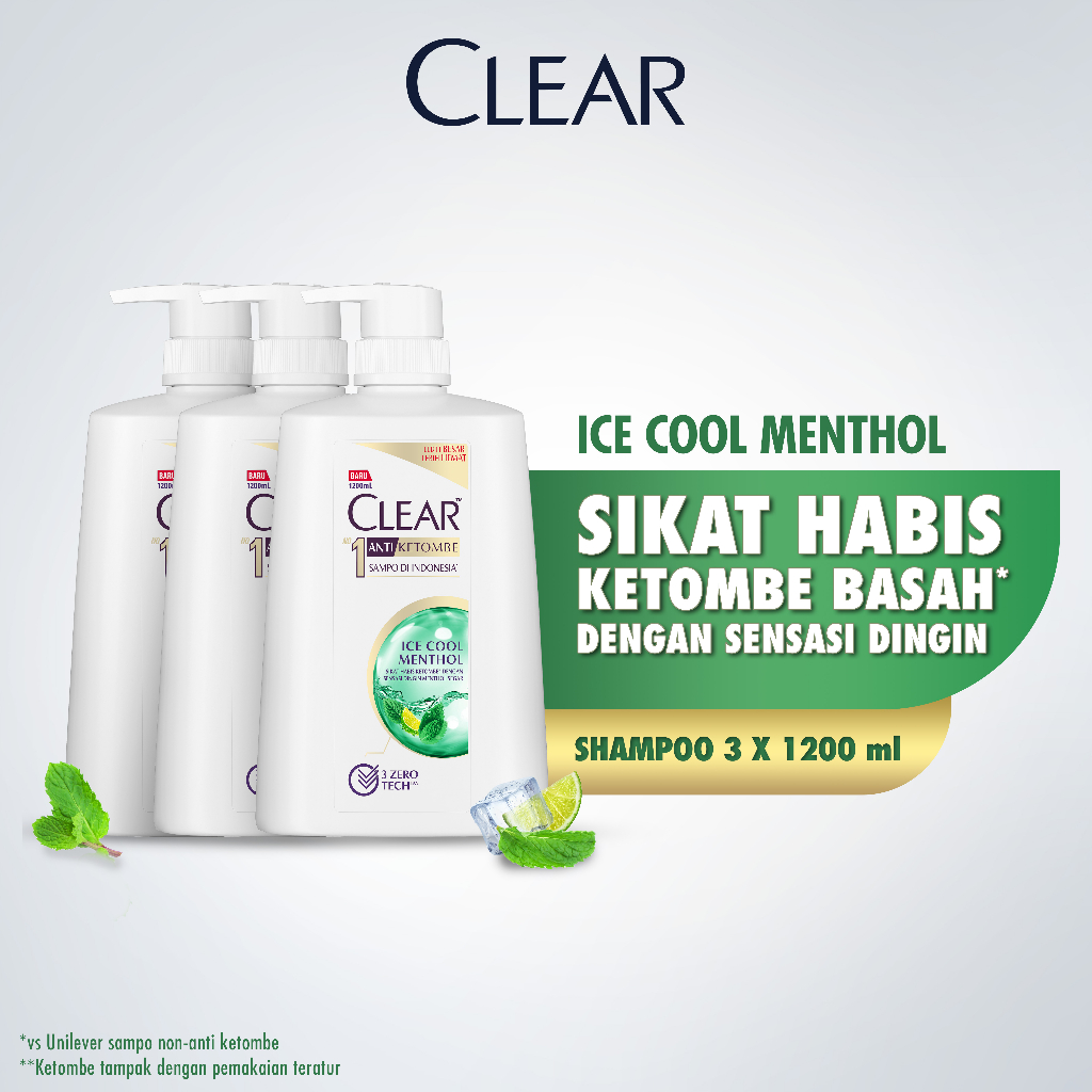 Clear Ice Cool Menthol 1200ml Triplepack