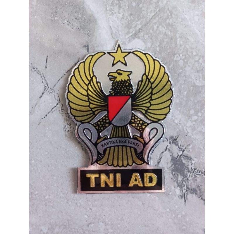 STICKER TNI AD - STICKER PLAT TNI AD - STICKER PVC TIMBUL TNI AD
