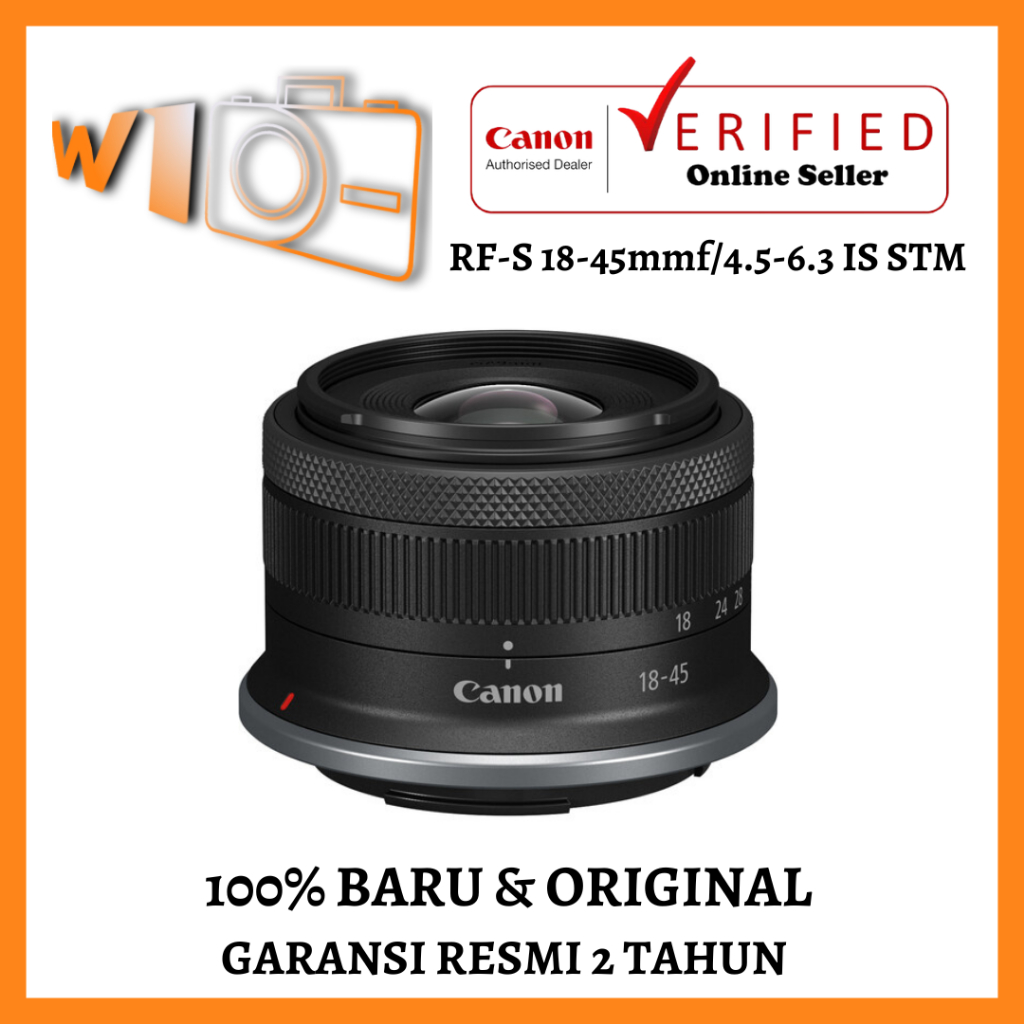 Canon RF-S 18-45mm f/4.5-6.3 IS STM Lens GARANSI RESMI