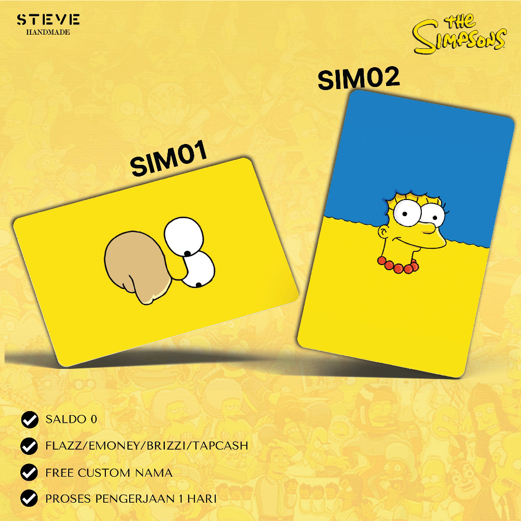 Flazz Gen 2 Emoney Brizzi Tapcash Simpsons Custom Nama UV Print