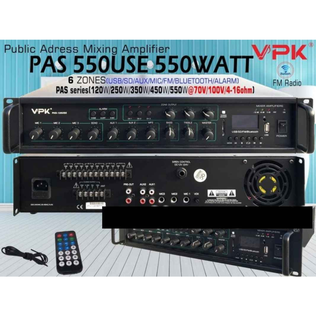VPK PAS 550 USE Original Amplifier 550 Watt Hi & Low Impedance