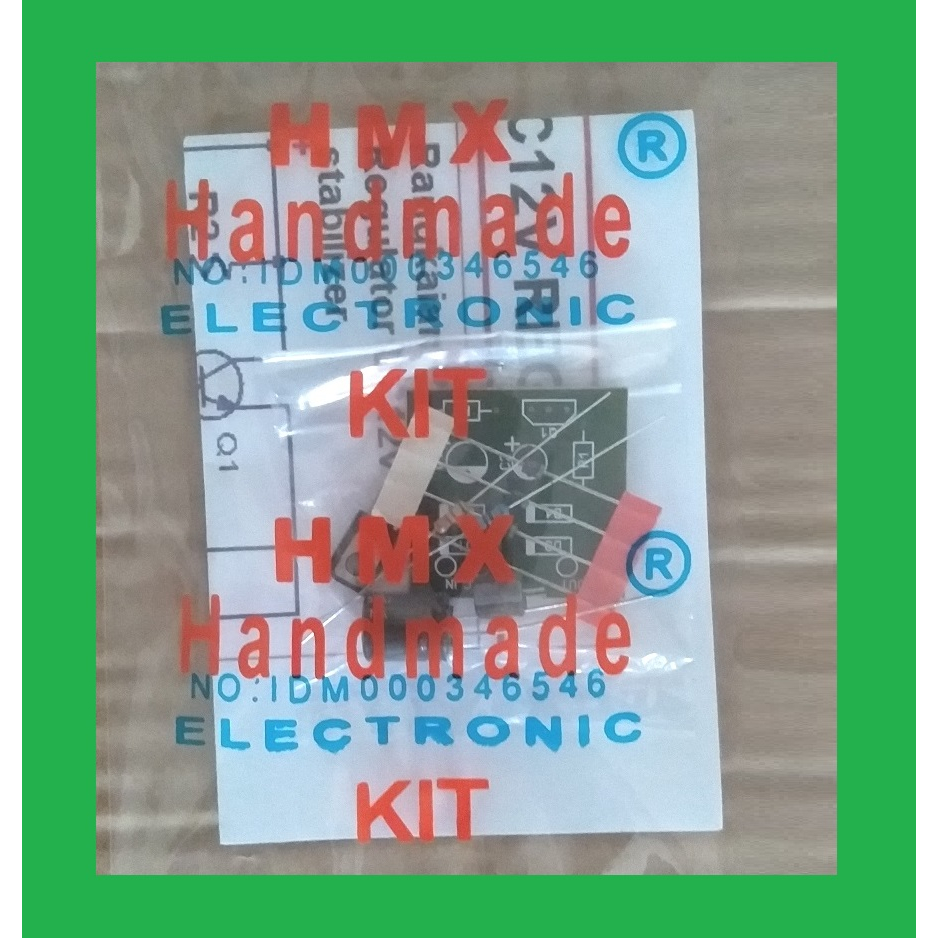 KIT Rangkaian PS 1A atau Power Supply 1A DC 12v Regulator Stabil  D882 PCB L04-130 HMX Handmade
