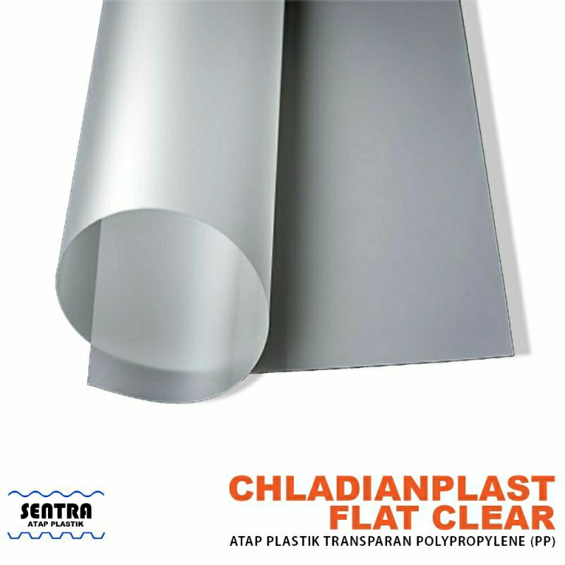 Atap Plastik Datar 0.8mm / 1.0mm Transparan / Warna Polypropylene