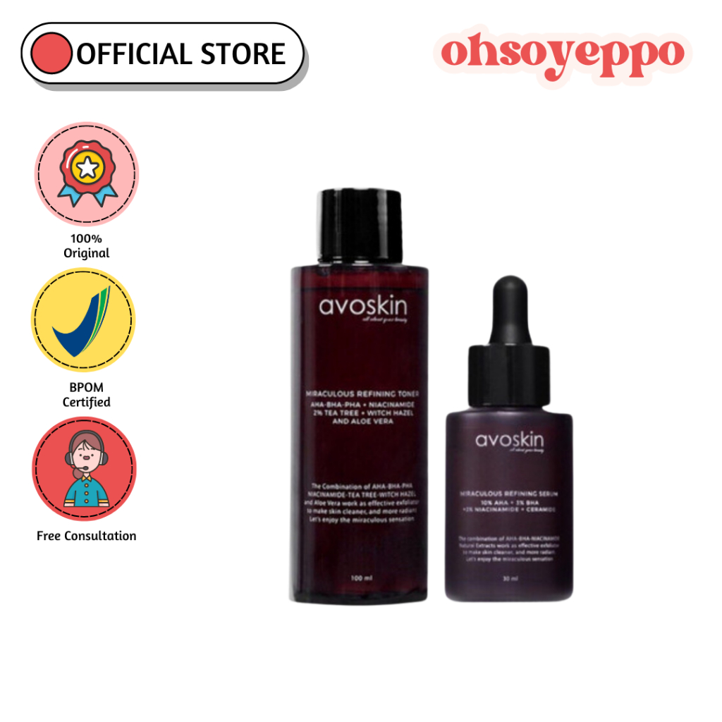 AVOSKIN Miraculous Refining Toner / Miraculous Refining Serum