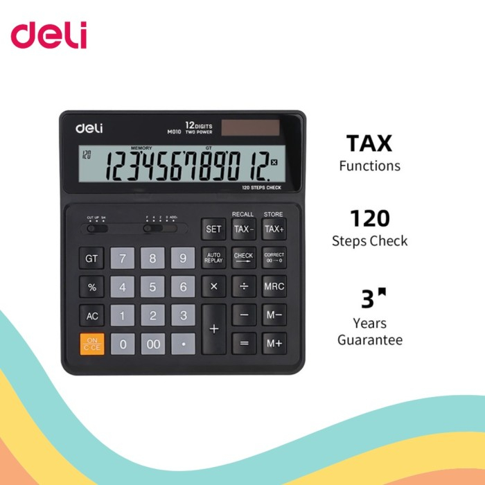

Deli M01020 Calculator Desktop Kalkulator Stylish Office M01020 Kantor