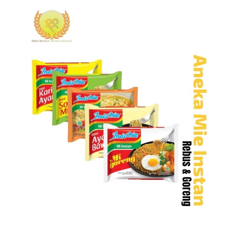 

Indomie mie instan goreng/rebus