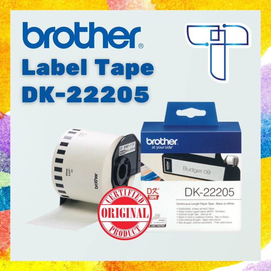 

Brother DK 22205 Label Tape Original - Paper Tape Continuous Length