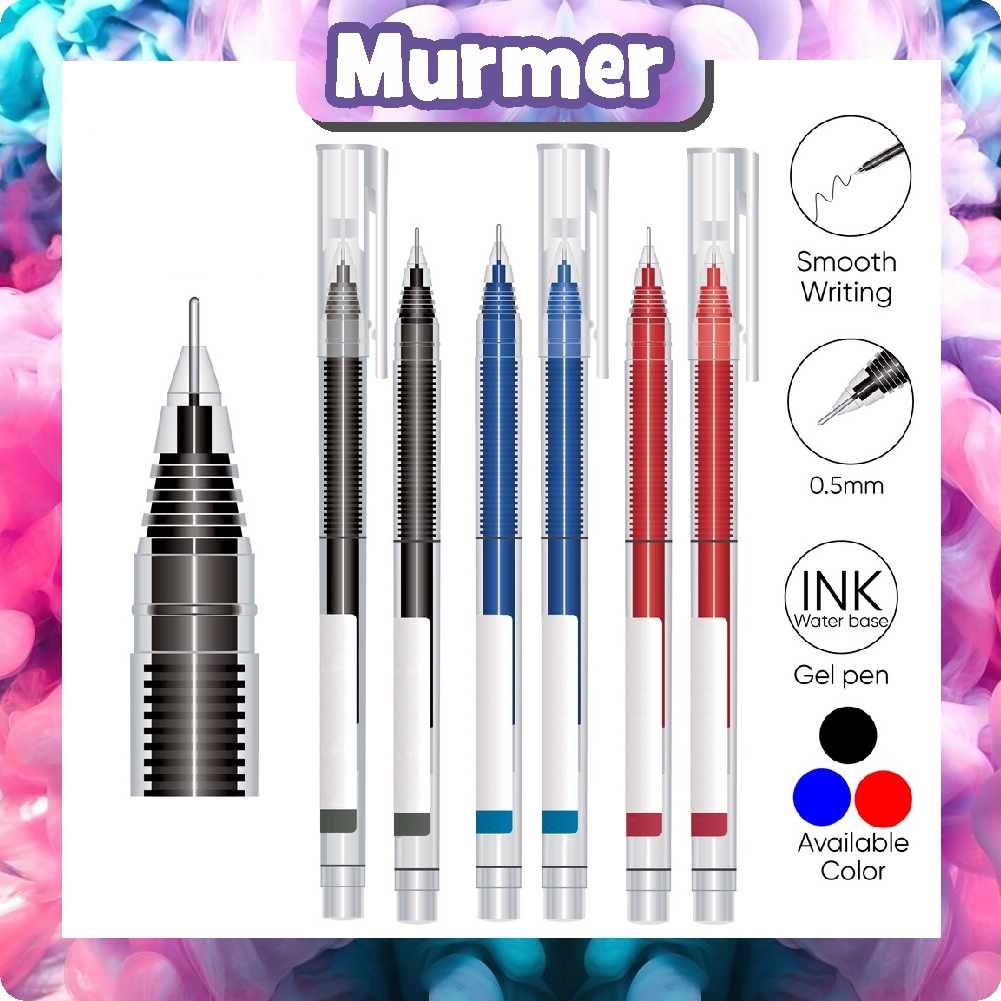 

MurmerOfficial High capacity Pena Gel Cepat Kering Tip Mini 0.5mm Pena Roller Pen/Pena Tinta Cair Tip Jarum S083