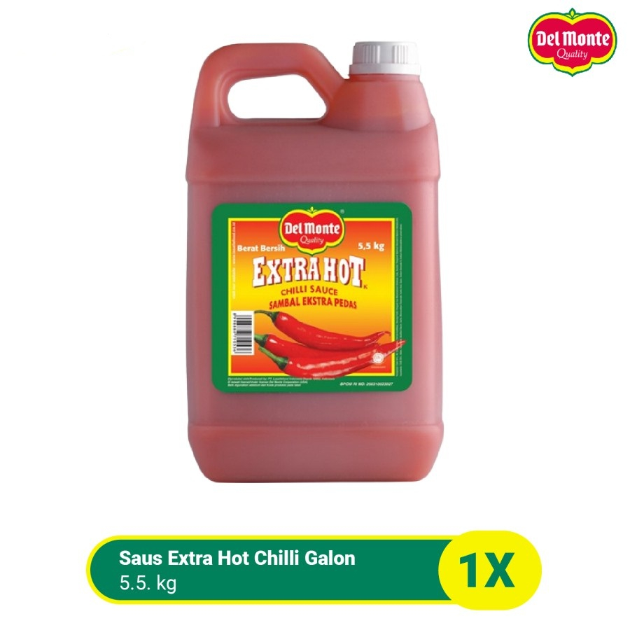 

SAUS SAMBAL DEL MONTE EXTRA HOT CHILLI SAUCE GALON 5.5 KG DELMONTE JERIGEN