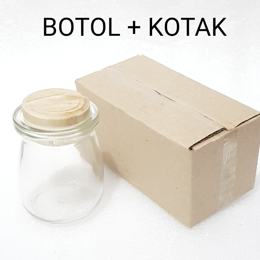 (10 )  100ML  BOTOL JAR PUDING 100ML  BARU + tutup plastik // BOTOL JAR PUDING KACA 100ML  B1