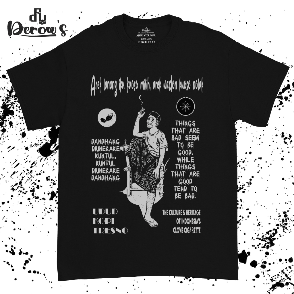 Kaos Animasi Java Culture | Kaos animasi Pepatah Jawa Kuno | Derows Warfield Unisex Tshirt