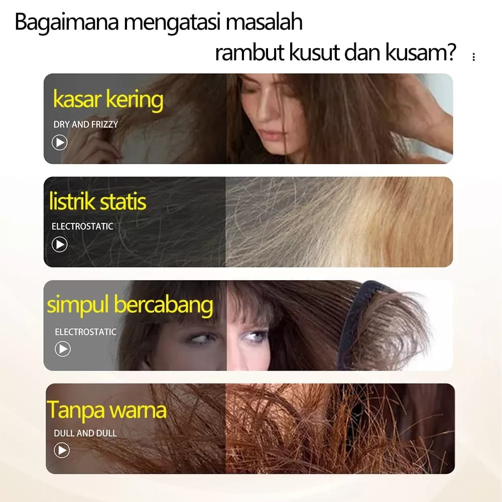 Yurizumi x Bioaqua Hairmask BPOM - Masker Rambut Treatment Pelurus Rambut Tanpa Catok