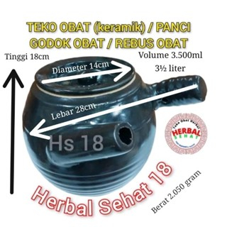 Khusus Gojek Panci Sapo Teko Obat Herbal Keramik / Bahan Keramik / Panci Godok Obat / Rebus Obat