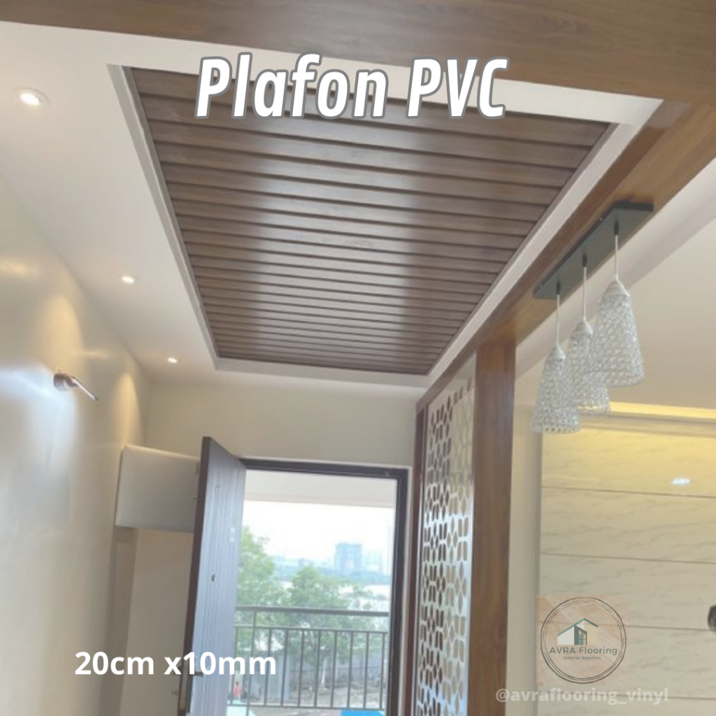 Plafon PVC motif Kayu tebal 10mm
