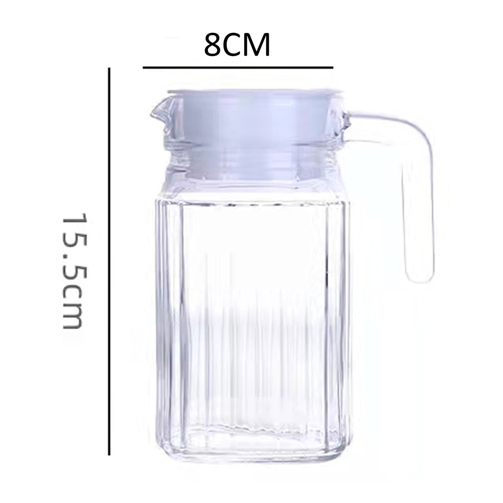 Teko 500ml/ Pitcher Kaca 500ml plus Tutup Plastik/ Teko
