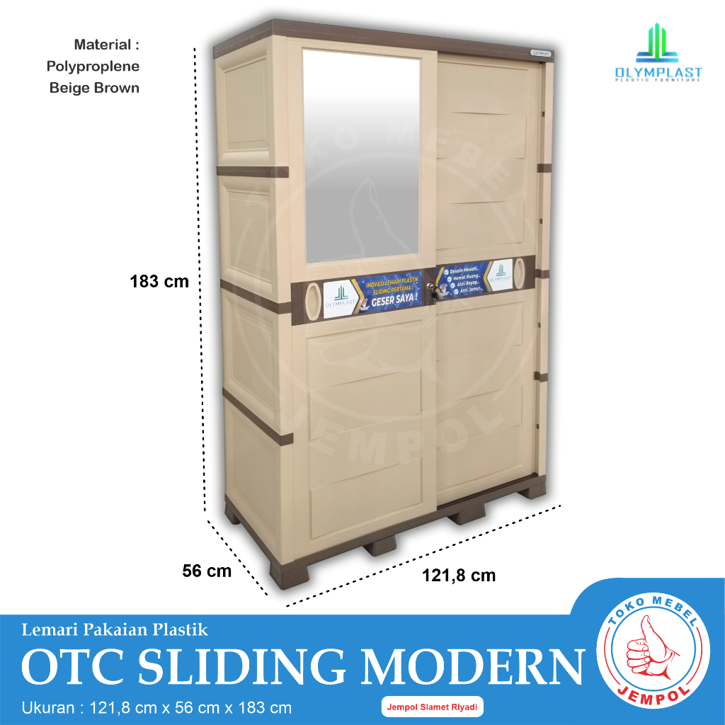 Lemari Plastik /Lemari Gantung Olymplast OTC Sliding Modern