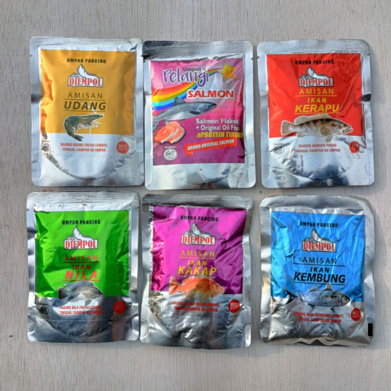 Amisan Djempol Salmon - Udang - Kakap - Nila - Kerapu - Kembung - Tuna / Umpan pelangi