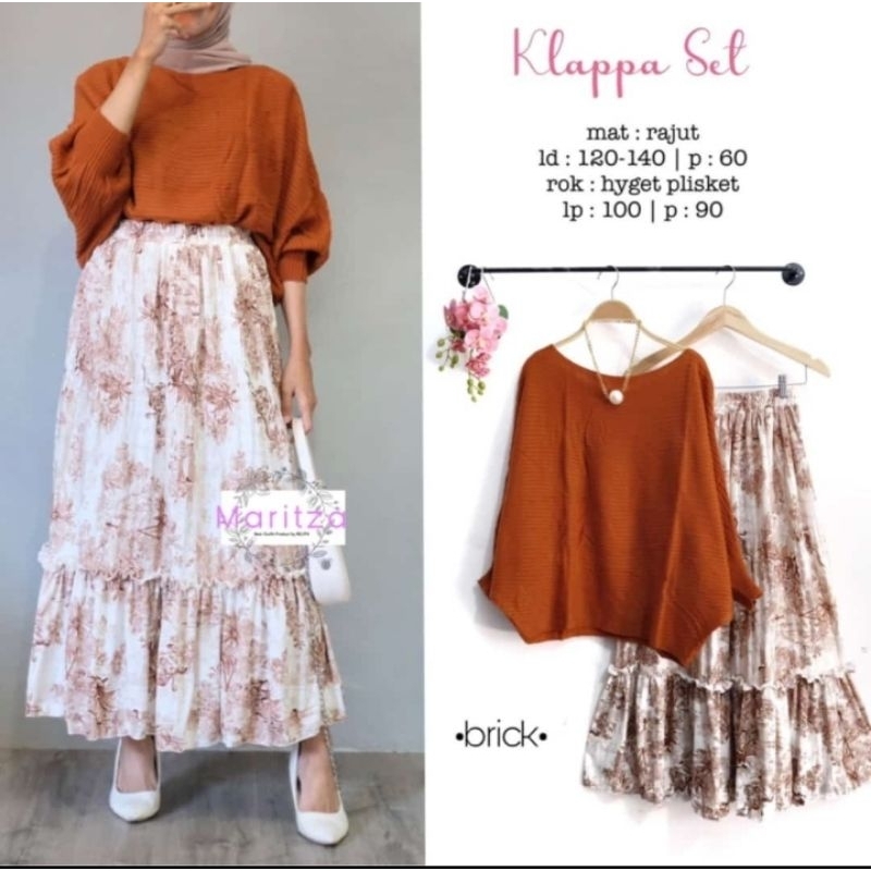 Baju Setelan Wanita Klappa Set Rajut Super Jumbo