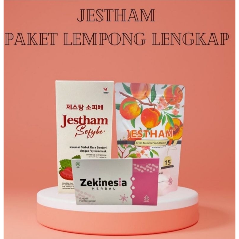 Paket diet Jestham Zekinesia + teh jestham + sofybe jestham READY SIAP KIRIM | paket diet | paket je