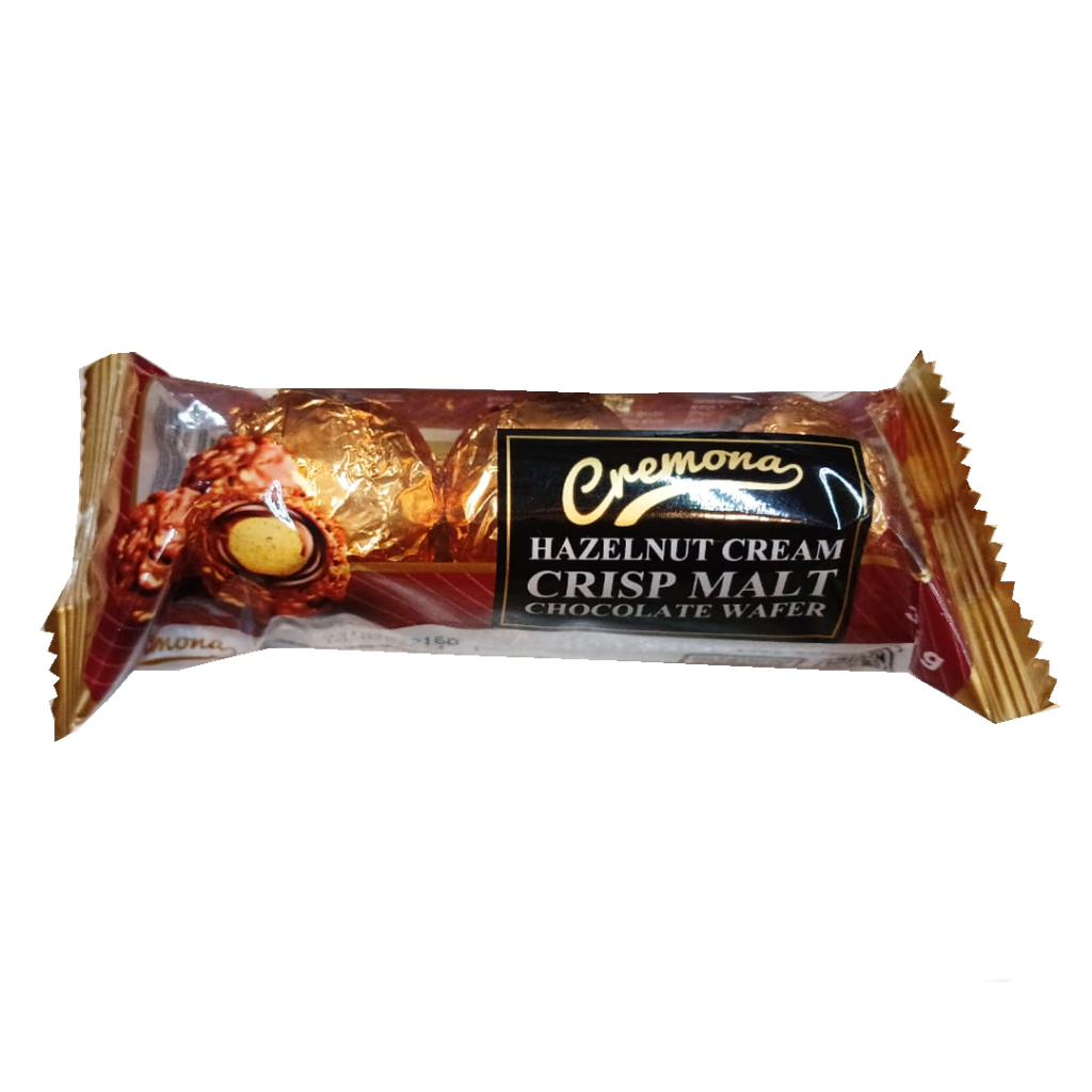 

CREMONA HAZELNUT CRISP MALT CHOCOLATE WAFER 36g