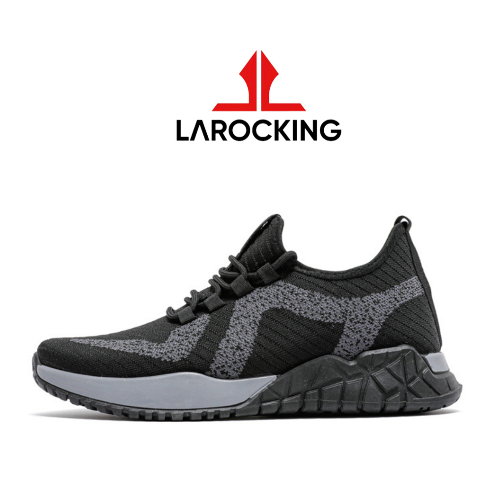 COD Promo Terbaru Larocking - Argon Hitam | Sepatu Sneakers Pria